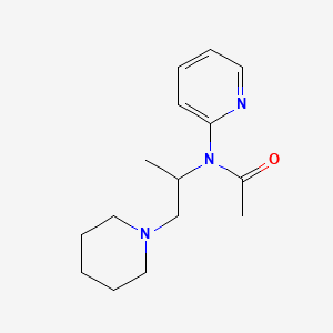 molecular formula C15H23N3O B13739058 N-(1-Methyl-2-(1-piperidinyl)ethyl)-N-2-pyridinylacetamide CAS No. 54152-59-9