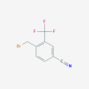 molecular formula C9H5BrF3N B1373908 4-(Bromomethyl)-3-(trifluoromethyl)benzonitrile CAS No. 853368-32-8
