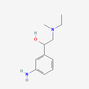 molecular formula C11H18N2O B13739084 alpha-(m-Aminophenyl)-beta-ethylmethylaminoethanol CAS No. 103907-34-2