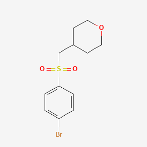 4-((4-bromophenylsulfonyl)methyl)tetrahydro-2H-pyran