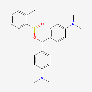 molecular formula C24H28N2O2S B13739226 Bis(p-(dimethylamino)phenyl)methyl toluenesulphinate CAS No. 29061-52-7