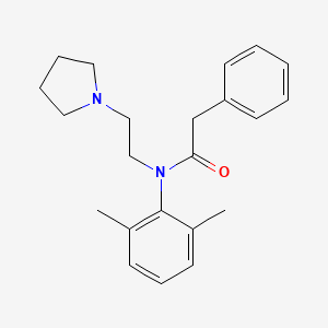 molecular formula C22H28N2O B13739264 Acetanilide, 2',6'-dimethyl-2-phenyl-N-(2-(1-pyrrolidinyl)ethyl)- CAS No. 18109-53-0