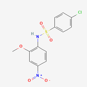 molecular formula C13H11ClN2O5S B13739368 N-(2-Methoxy-4-nitrophenyl)4-chlorobenzenesulfonamide 