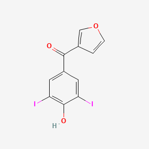 molecular formula C11H6I2O3 B13739375 Ketone, 3,5-diiodo-4-hydroxyphenyl 2-furyl CAS No. 4568-82-5
