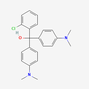 molecular formula C23H25ClN2O B13739393 Benzenemethanol, 2-chloro-alpha,alpha-bis[4-(dimethylamino)phenyl]- CAS No. 596-42-9