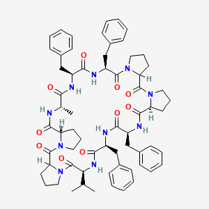 molecular formula C64H78N10O10 B13739399 Einecs 240-940-0 CAS No. 16898-32-1