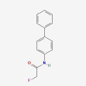 molecular formula C14H12FNO B13739479 Acetanilide, alpha-fluoro-p-phenyl- CAS No. 450-55-5