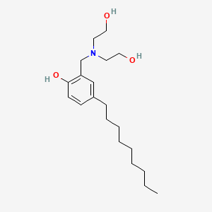 molecular formula C20H35NO3 B13739515 alpha-(Bis(2-hydroxyethyl)amino)-4-nonyl-o-cresol CAS No. 20073-52-3