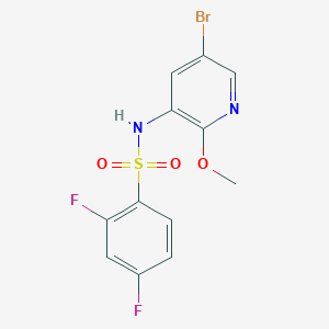 molecular formula C12H9BrF2N2O3S B1373952 N-(5-bromo-2-methoxypyridin-3-yl)-2,4-difluorobenzenesulfonamide CAS No. 1086063-46-8