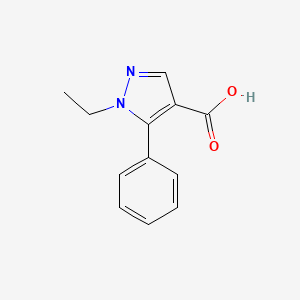 molecular formula C12H12N2O2 B1373954 1-ethyl-5-phenyl-1H-pyrazole-4-carboxylic acid CAS No. 1250673-36-9