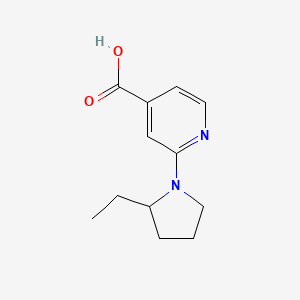 molecular formula C12H16N2O2 B1373955 2-(2-Ethylpyrrolidin-1-yl)pyridine-4-carboxylic acid CAS No. 1178660-58-6