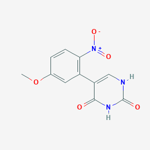 molecular formula C11H9N3O5 B13739581 5-(5-Methoxy-2-nitrophenyl)uracil CAS No. 1005386-85-5