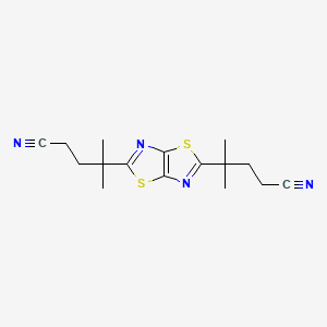 molecular formula C16H20N4S2 B13739606 Ibazole nitrile CAS No. 32563-71-6