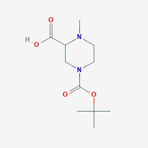 molecular formula C11H20N2O4 B1373961 4-[(Tert-butoxy)carbonyl]-1-methylpiperazine-2-carboxylic acid CAS No. 851882-93-4