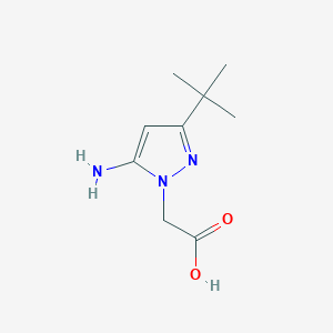 molecular formula C9H15N3O2 B1373963 2-(5-amino-3-tert-butyl-1H-pyrazol-1-yl)acetic acid CAS No. 663616-38-4