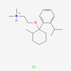 molecular formula C20H34ClNO B13739633 dimethyl-[2-[2-methyl-1-(2-propan-2-ylphenyl)cyclohexyl]oxyethyl]azanium;chloride CAS No. 13313-82-1