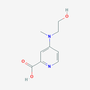 molecular formula C9H12N2O3 B1373967 4-[(2-Hydroxyethyl)(methyl)amino]pyridine-2-carboxylic acid CAS No. 1178081-92-9