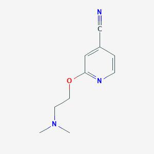 molecular formula C10H13N3O B1373968 2-[2-(Dimethylamino)ethoxy]pyridine-4-carbonitrile CAS No. 1250850-96-4