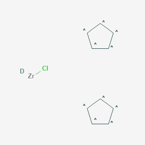 molecular formula C10H11ClZr B13739685 Bis(cyclopentadienyl)zirconium chloride deuteride CAS No. 80789-51-1