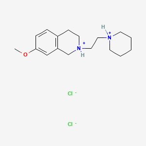 molecular formula C17H28Cl2N2O B13739706 Isoquinoline, 1,2,3,4-tetrahydro-7-methoxy-2-(2-piperidinoethyl)-, dihydrochloride CAS No. 101670-55-7