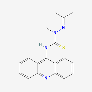 molecular formula C18H18N4S B13739709 Acetone, 4-(9-acridinyl)-2-methyl-3-thiosemicarbazone CAS No. 29023-85-6