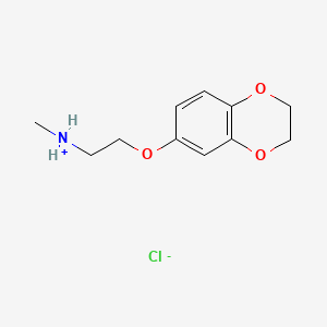 molecular formula C11H16ClNO3 B13739717 Ethylamine, 2-(1,4-benzodioxan-6-yloxy)-N-methyl-, hydrochloride CAS No. 2906-76-5