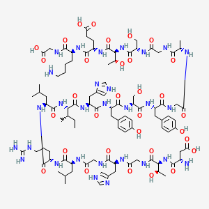 molecular formula C96H147N29O32 B13739738 Asp-thr-gly-his-gly-leu-arg-leu-ile-his-tyr-ser-tyr-gly-ala-gly-ser-thr-glu-lys-gly 