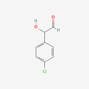 molecular formula C8H7ClO2 B13739743 2-(4-Chlorophenyl)-2-hydroxyacetaldehyde CAS No. 34025-32-6