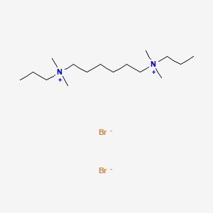 molecular formula C16H38Br2N2 B13739782 Ammonium, hexamethylenebis(dimethylpropyl-, dibromide CAS No. 13112-74-8