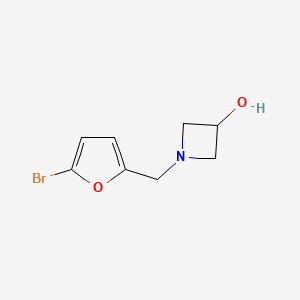 molecular formula C8H10BrNO2 B1373985 1-[(5-Bromofuran-2-yl)methyl]azetidin-3-ol CAS No. 1341041-85-7