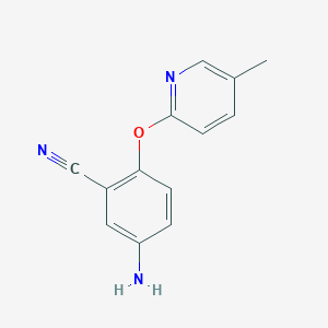 5-Amino-2-((5-methylpyridin-2-yl)oxy)benzonitrile