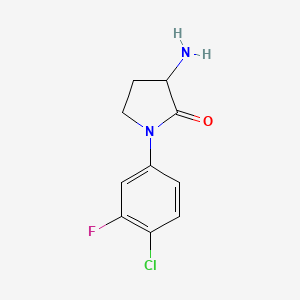 3-Amino-1-(4-chloro-3-fluorophenyl)pyrrolidin-2-one