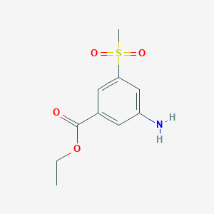 molecular formula C10H13NO4S B1373991 Ethyl 3-amino-5-methanesulfonylbenzoate CAS No. 1044272-56-1
