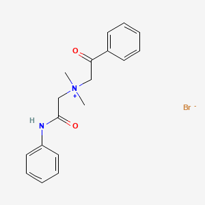 molecular formula C18H21BrN2O2 B13739920 Dimethylphenacyl((phenylcarbamoyl)methyl)ammonium bromide CAS No. 3131-78-0