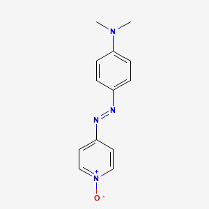 molecular formula C13H14N4O B13739941 Pyridine-1-oxide-4-azo-p-dimethylaniline CAS No. 13520-96-2