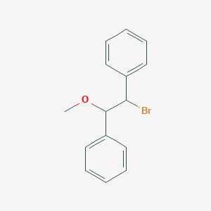 molecular formula C15H15BrO B13739958 (1-Bromo-2-methoxy-2-phenylethyl)benzene CAS No. 13921-79-4