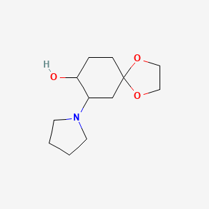 7-(Pyrrolidin-1-yl)-1,4-dioxaspiro[4.5]decan-8-ol
