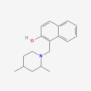molecular formula C18H23NO B13739980 2-Naphthol, 1-((2,4-dimethylpiperidino)methyl)- CAS No. 101781-39-9