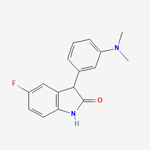 molecular formula C16H15FN2O B13739981 3-(3-(Dimethylamino)phenyl)-5-fluoroindolin-2-one 