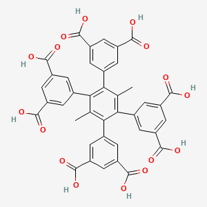 molecular formula C40H26O16 B13740037 5-[2,4,5-tris(3,5-dicarboxyphenyl)-3,6-dimethylphenyl]benzene-1,3-dicarboxylic acid 