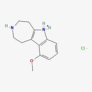 molecular formula C13H17ClN2O B13740078 1,2,3,4,5,6-Hexahydro-10-methoxy-azepino(4,5-b)indole hydrochloride CAS No. 15923-44-1