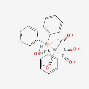 molecular formula C23H16AsO5W B13740104 Tungsten, pentacarbonyl(triphenylarsine)- CAS No. 29743-02-0