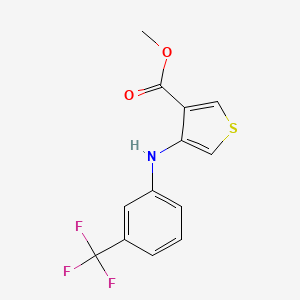 molecular formula C13H10F3NO2S B13740137 4-(3-Trifluoromethyl-phenylamino)-thiophene-3-carboxylic acid methyl ester 