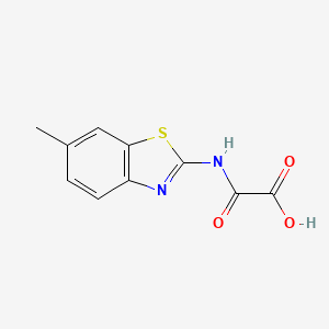 molecular formula C10H8N2O3S B13740146 Acetic acid, ((6-methyl-2-benzothiazolyl)amino)oxo- CAS No. 104388-90-1