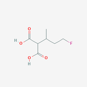 molecular formula C7H11FO4 B13740154 (4-Fluorobutan-2-yl)propanedioic acid CAS No. 14619-36-4
