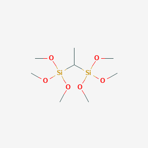 molecular formula C8H22O6Si2 B13740159 2,6-Dioxa-3,5-disilaheptane, 3,3,5,5-tetramethoxy-4-methyl- CAS No. 87061-55-0