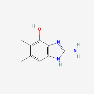 molecular formula C9H11N3O B13740191 2-Amino-5,6-dimethyl-1H-benzo[d]imidazol-4-ol 