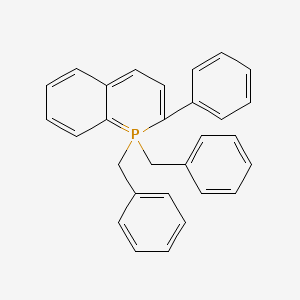 molecular formula C29H25P B13740229 Phosphinoline,1,1-dihydro-2-phenyl-1,1-bis(phenylmethyl)- CAS No. 39767-95-8