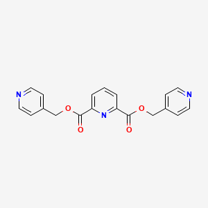 molecular formula C19H15N3O4 B13740239 Bis(pyridin-4-ylmethyl) pyridine-2,6-dicarboxylate 
