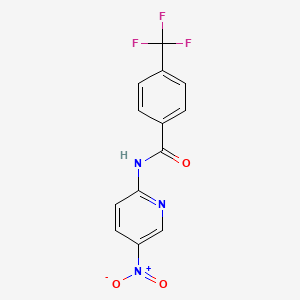 molecular formula C13H8F3N3O3 B13740252 N-(5-Nitro-2-pyridyl)-4-(trifluoromethyl)benzamide 